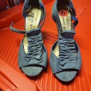 Madden Girl Denim Heeled Sandals